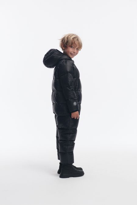 Black big puffer snowsuit - Image 5