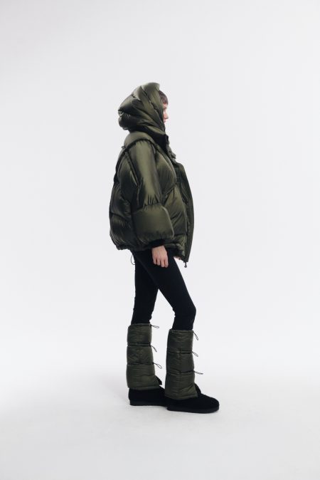 Puchowa chusta Dark green - obrazek 6