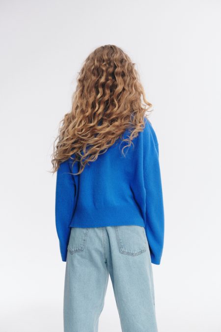 Sweter merino/kaszmir Super Blue - obrazek 5