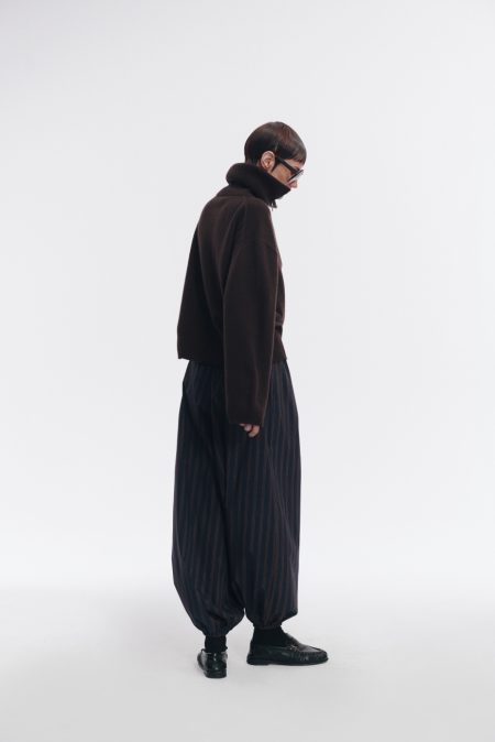 Alladynki w paski Burgundy - obrazek 5