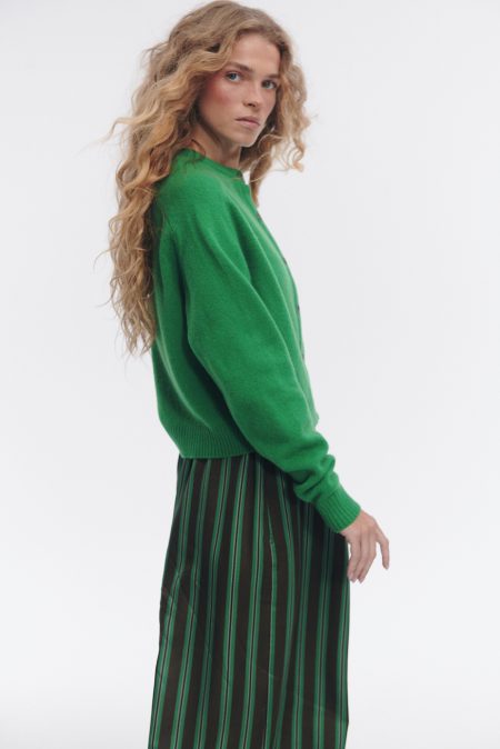 Kardigan z wełny merino Pure Green - obrazek 5