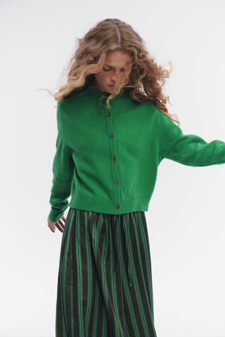 Alternative view of Cardigan merino Pure Green