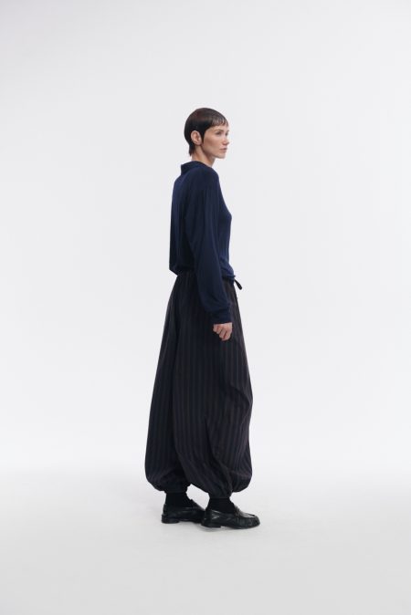 Longsleeve z kaszmirem Navy - obrazek 3