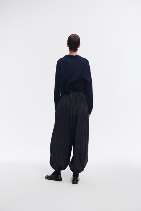 Longsleeve z kaszmirem Navy - obrazek 4