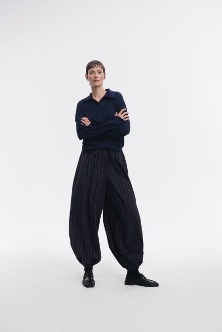 Longsleeve z kaszmirem Navy - obrazek 5