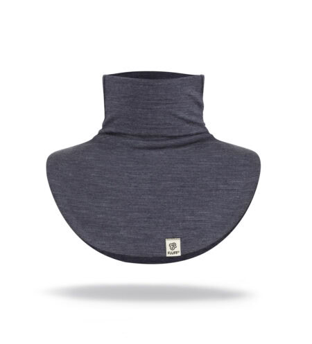 Light merino neck warmer, unisex graphite colour, thin wool weave for better comfort. All yoear round beanie hat.