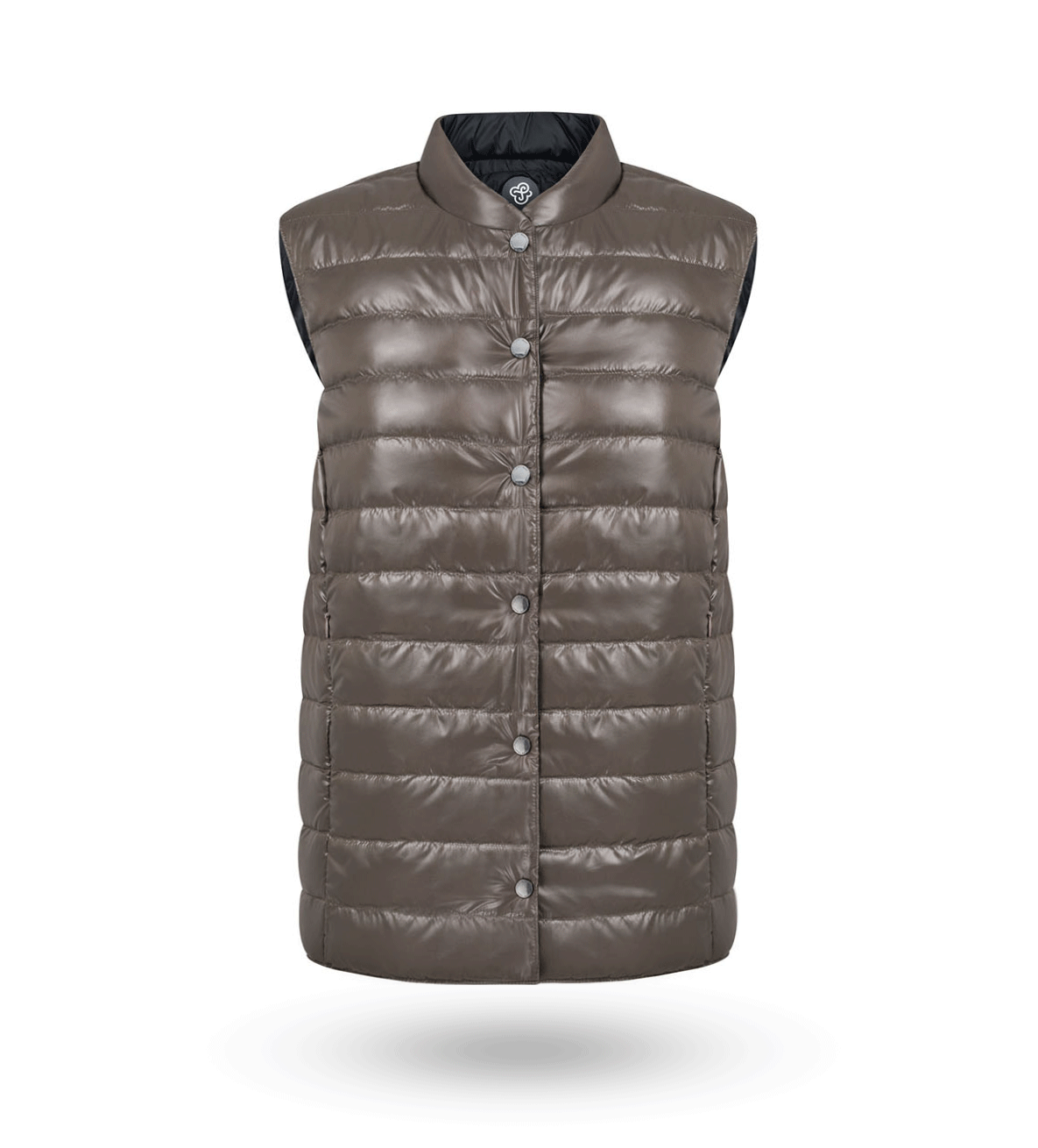 Reversible vest Black&Marron glace