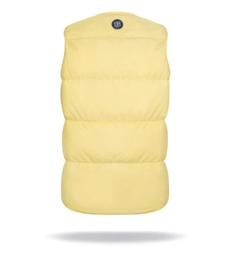 kids vest in banana yellow with press-studs