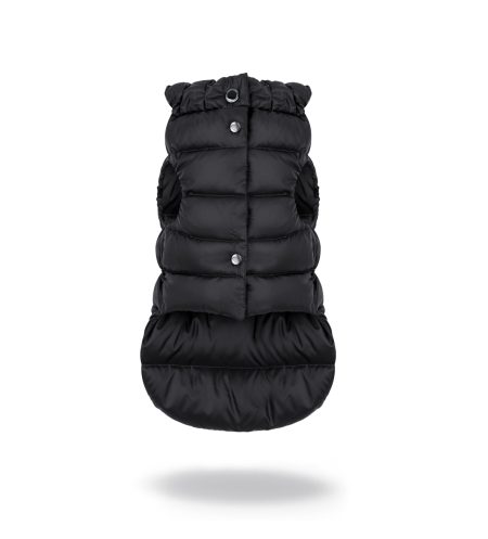 dog's jakcet in black, winter jacket for whippets,