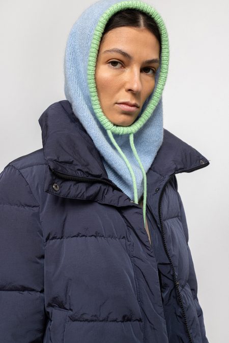 Soft, wool balaclava. Alpaca wool and mohair, natural, warm and delicate for the skine. Light blue