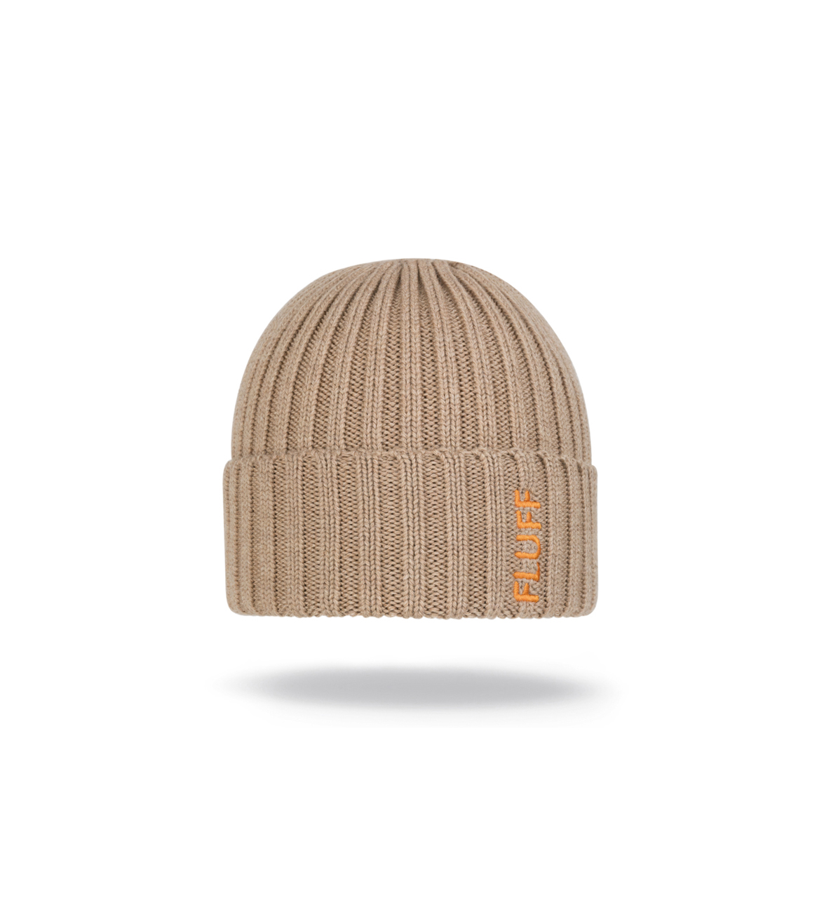 Merino wool beanie hat with embroidered logo. Warm, soft wool winter beanie.