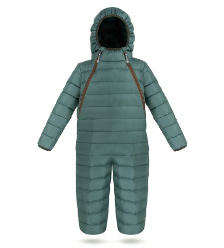 Kids' unisex snowsuit basic Peppermint, green, with hood