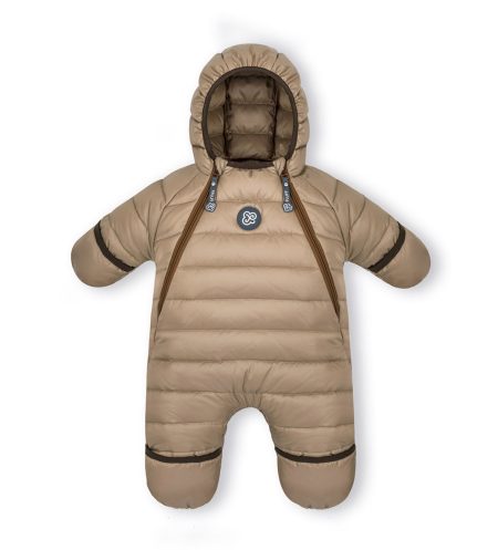 down overall snowsuit for babies latte
