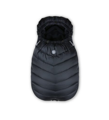 down sleeping bag for babies black (front photo)