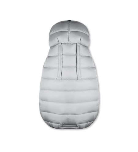 down sleeping bag for babies light grey (back photo), suitable for car seat