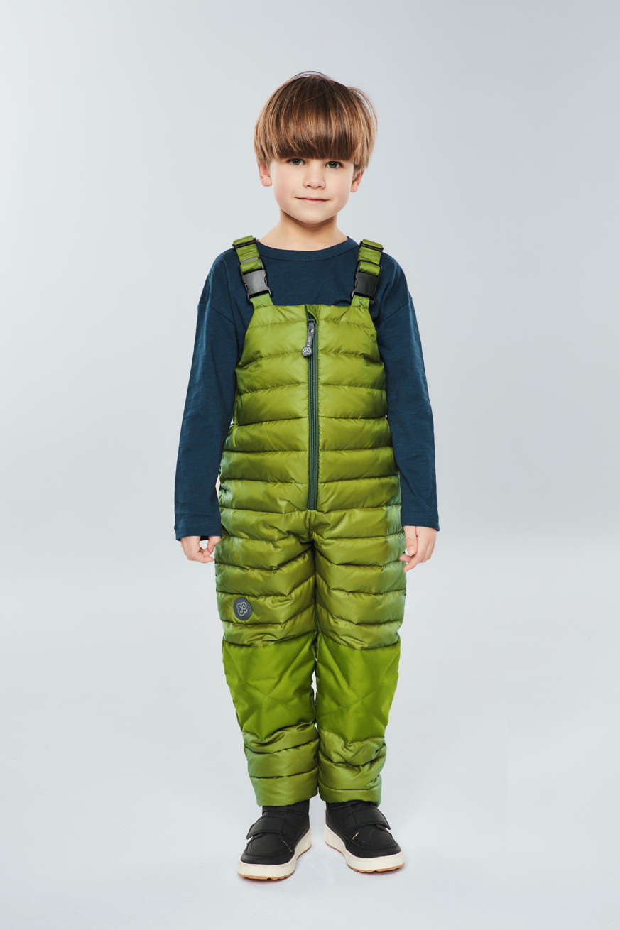 Down kids overall dungarees, green colour