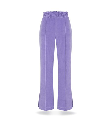 Soft, sweatpants velvet, elastic waist. Loose fit. Side pockets.