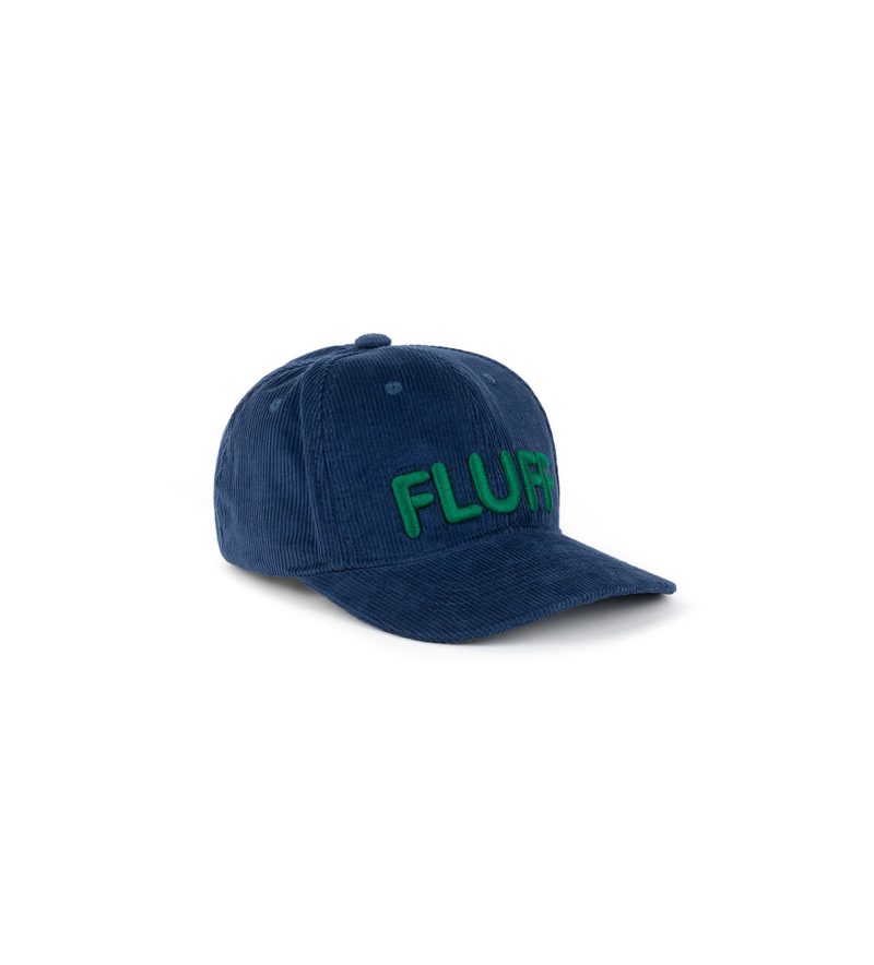 Corduroy cap with embroidered logo, navy