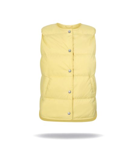kids vest in banana yellow with press-studs and pockets