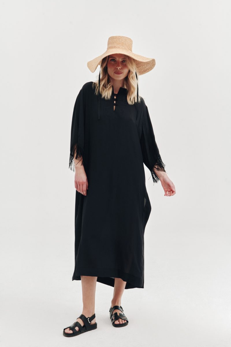 Fringe dress black