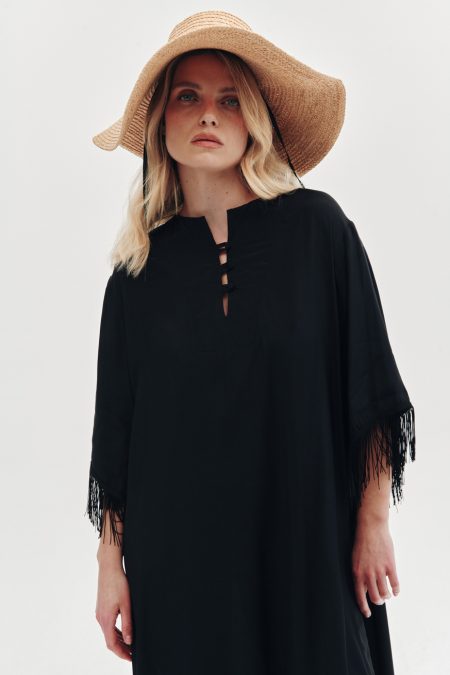 Fringe dress black