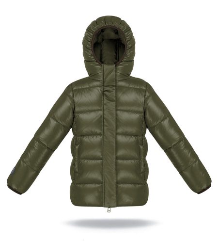 Alternative view of Khaki Big Puffer jacket