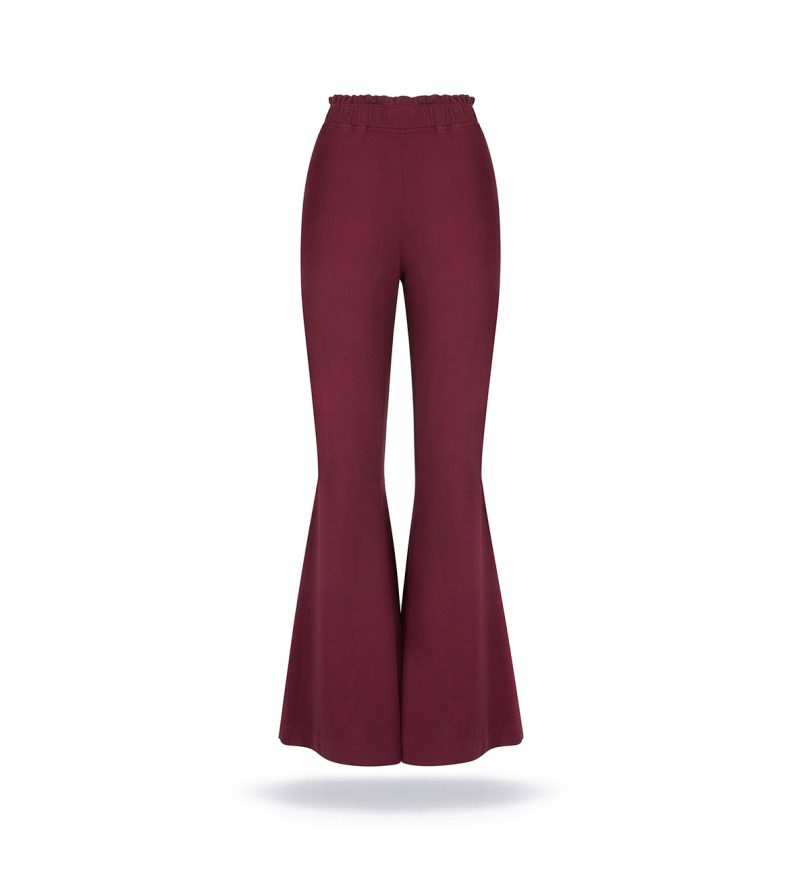 Dzwony dresowe Burgundy