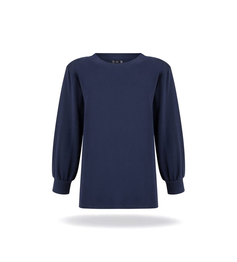 Długa bluza z poduszkami Navy