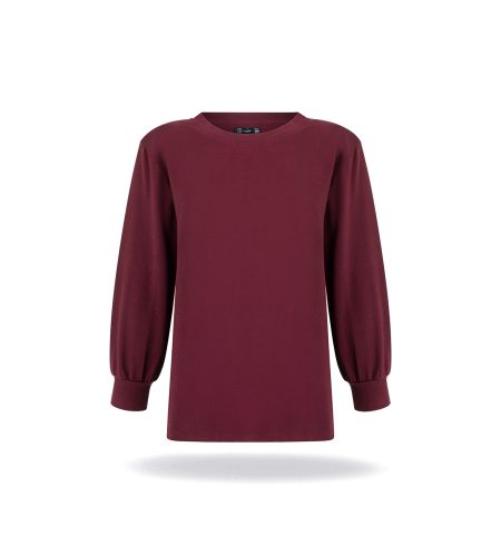 Długa bluza z poduszkami Burgundy