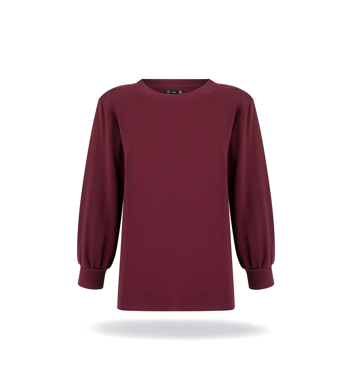 Długa bluza z poduszkami Burgundy