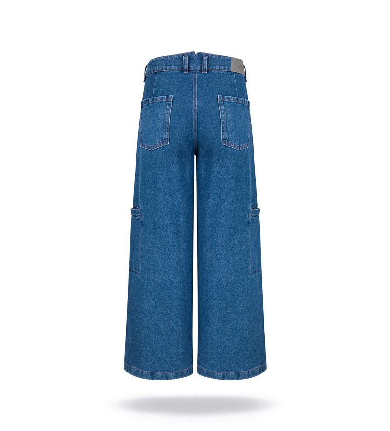 Spodnie military Indigo denim - obrazek 6