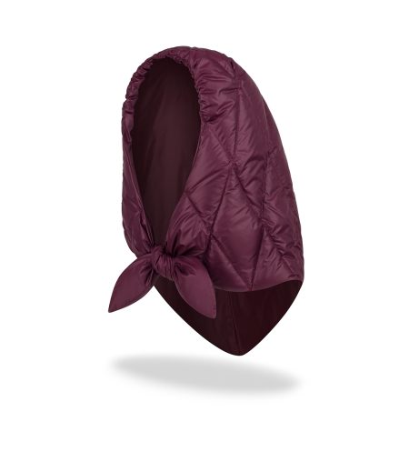 Puchowa chusta Burgundy