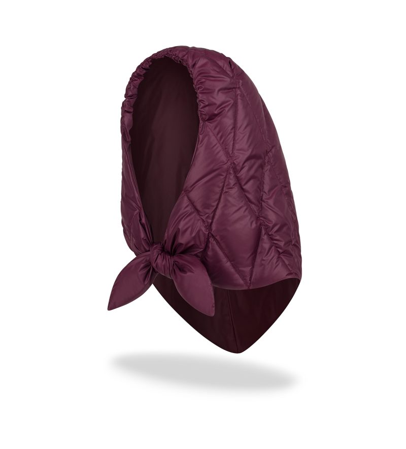 Puchowa chusta Burgundy