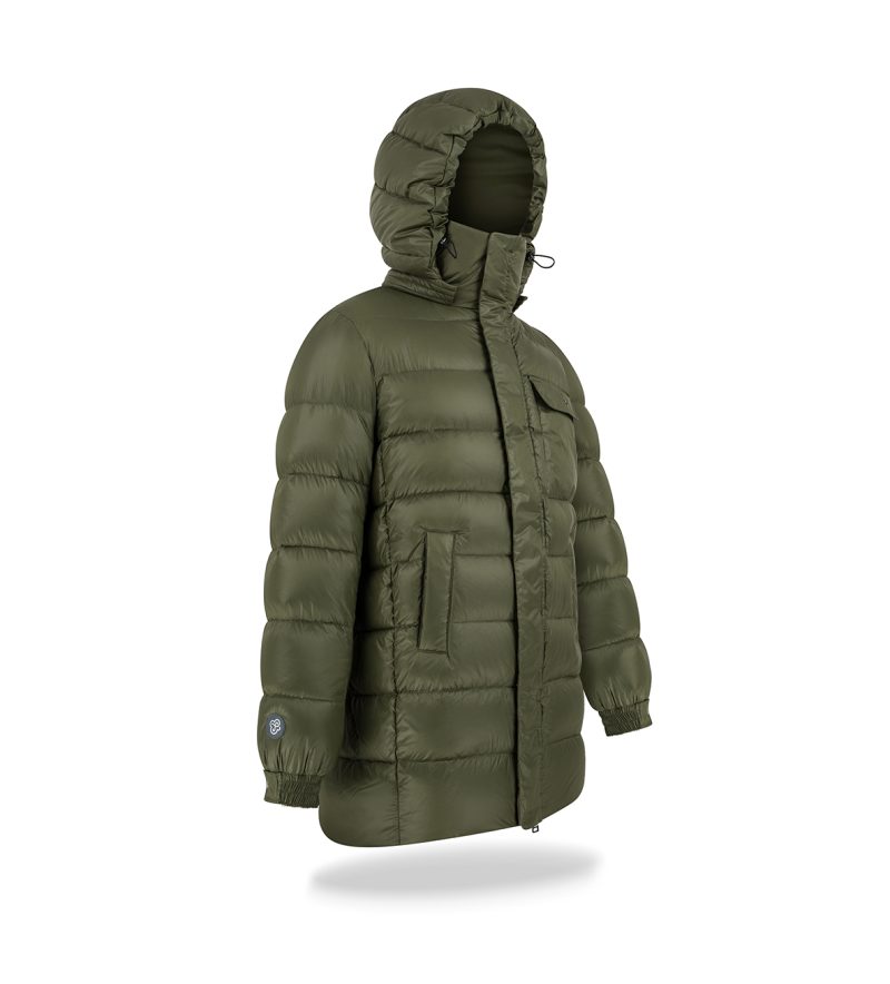 Kurtka puchowa z kieszonką Khaki - obrazek 8