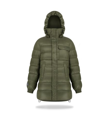 Kurtka puchowa z kieszonką Khaki
