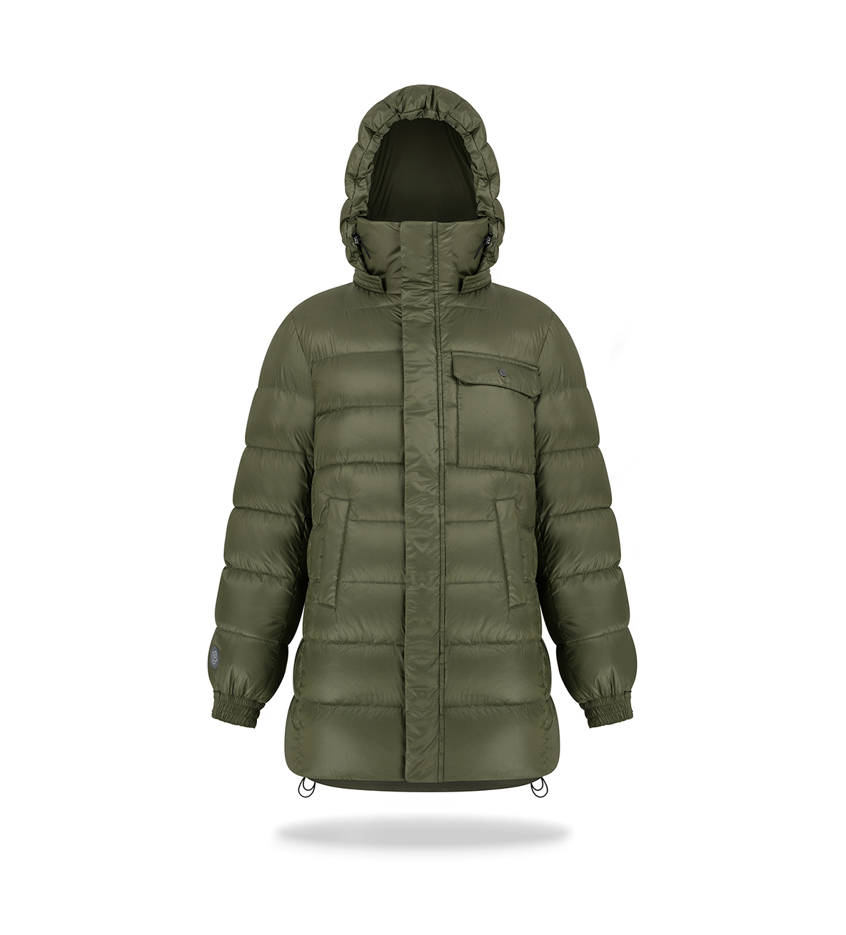 Kurtka puchowa z kieszonką Khaki