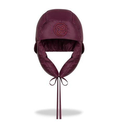 Puchowa czapka Burgundy