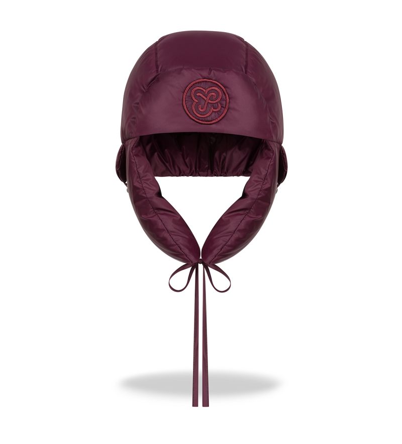 Puchowa czapka Burgundy