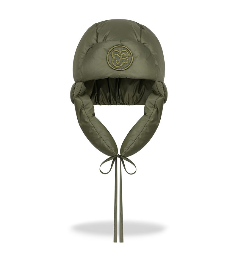 Puchowa czapka Khaki