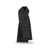 Long puffer scarf Black