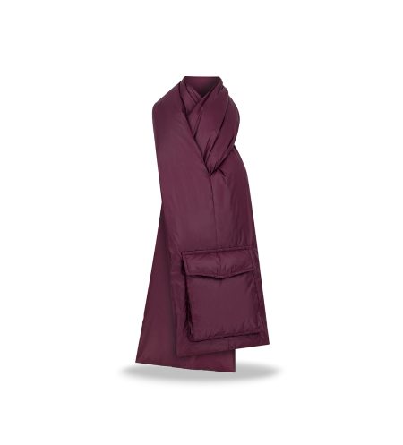 Puchowy szal Burgundy