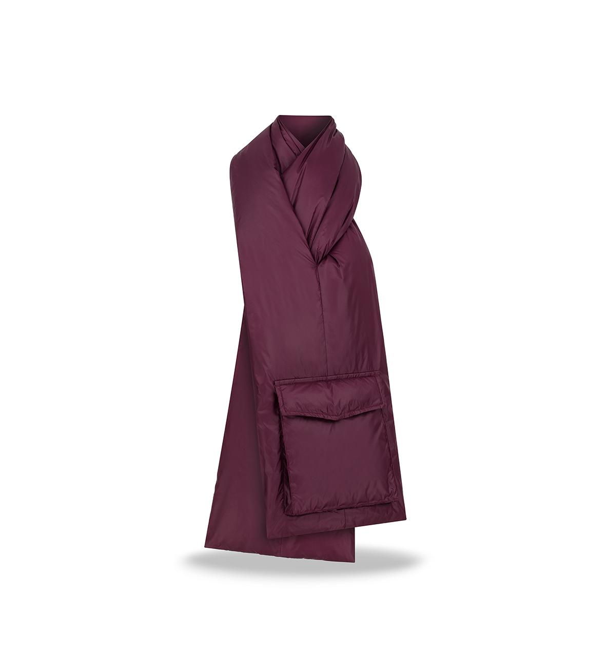 Puchowy szal Burgundy