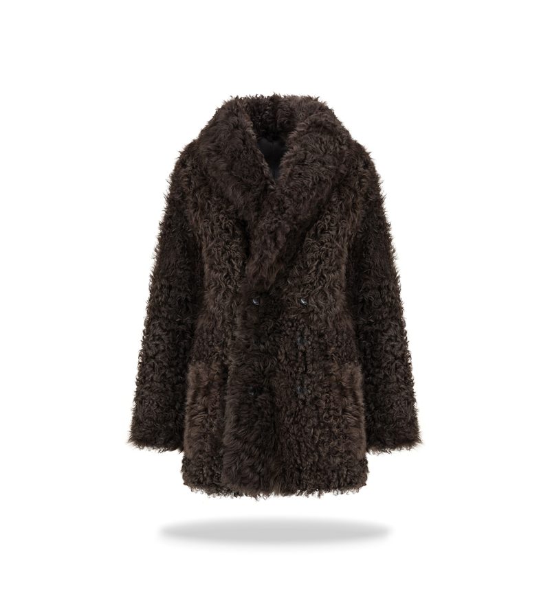 premium curly faux fur coat, cozy winter fashion, fashionable warm outerwear, Fluff outerwear collection