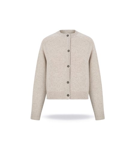 Kardigan merino z kaszmirem Beige