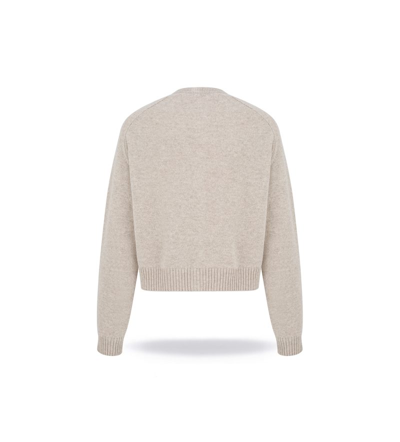 Kardigan merino z kaszmirem Beige - obrazek 6