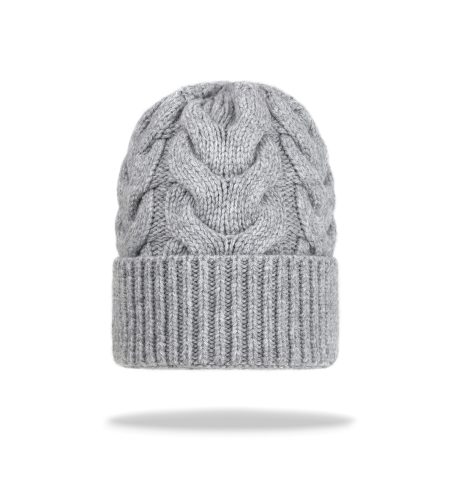 Czapka merino z kaszmirem Light grey