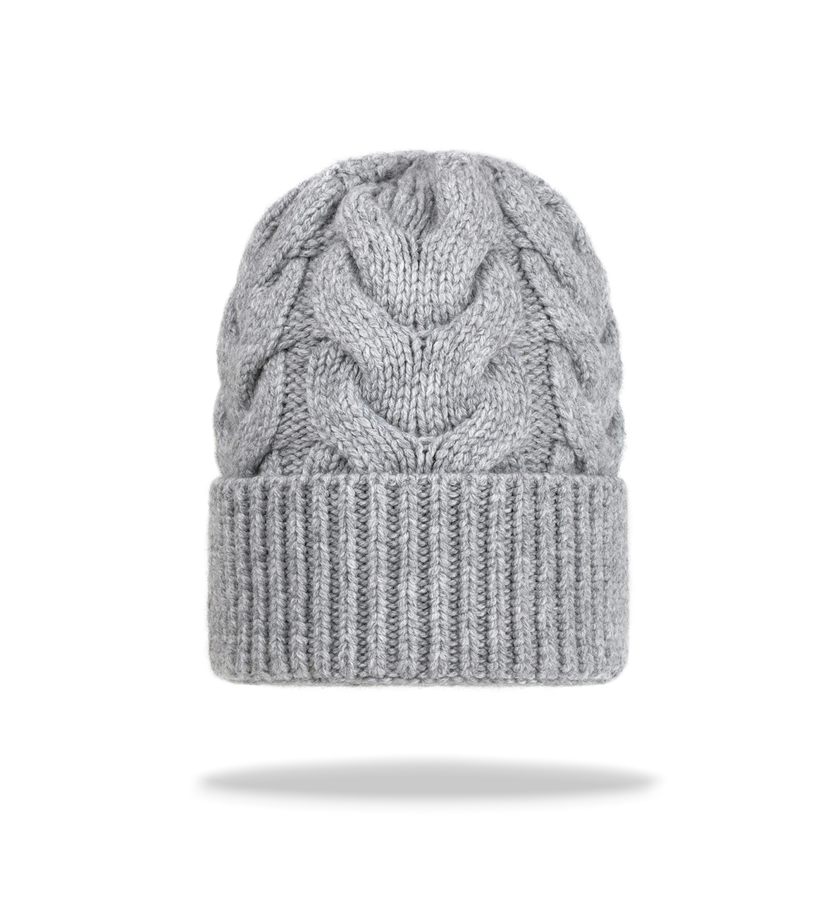 Czapka merino z kaszmirem Light grey