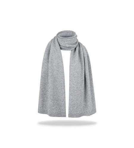 Długi szalik merino z kaszmirem Light grey