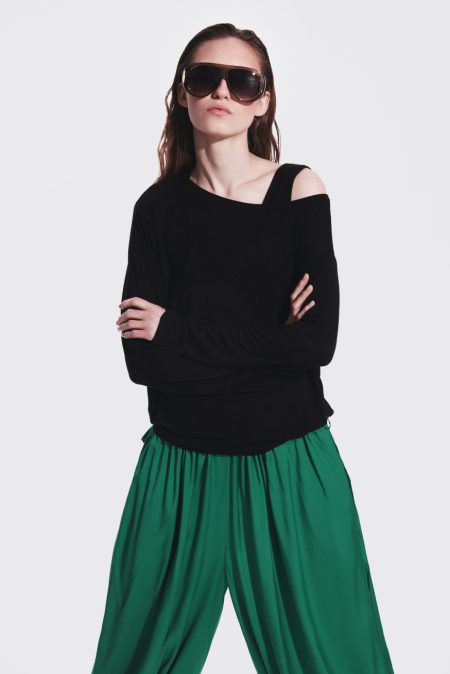 Alternative view of Boat-neck layer set Black