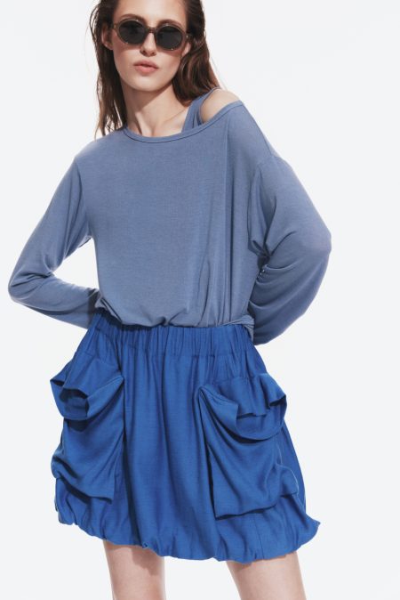 Alternative view of Balloon skirt Sky Blue